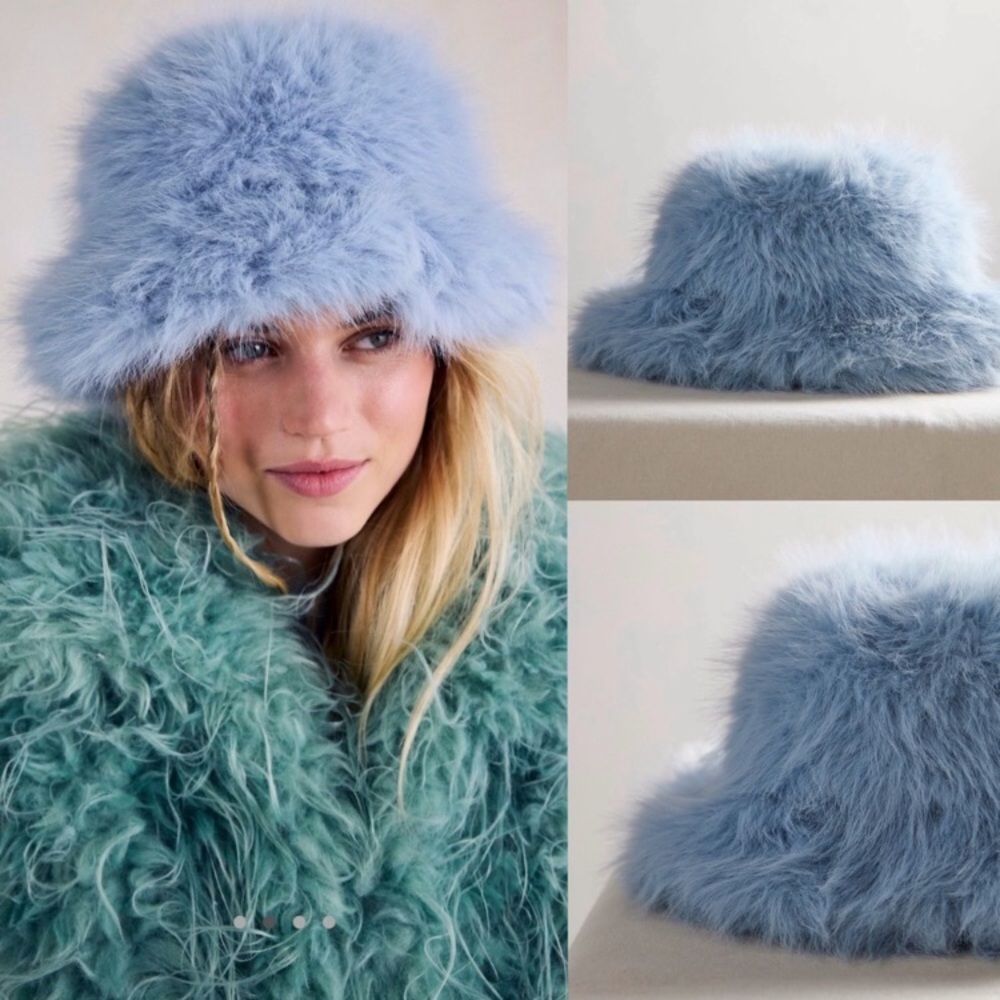 Free people X Unreal Fur ICE Queen Bucket hat